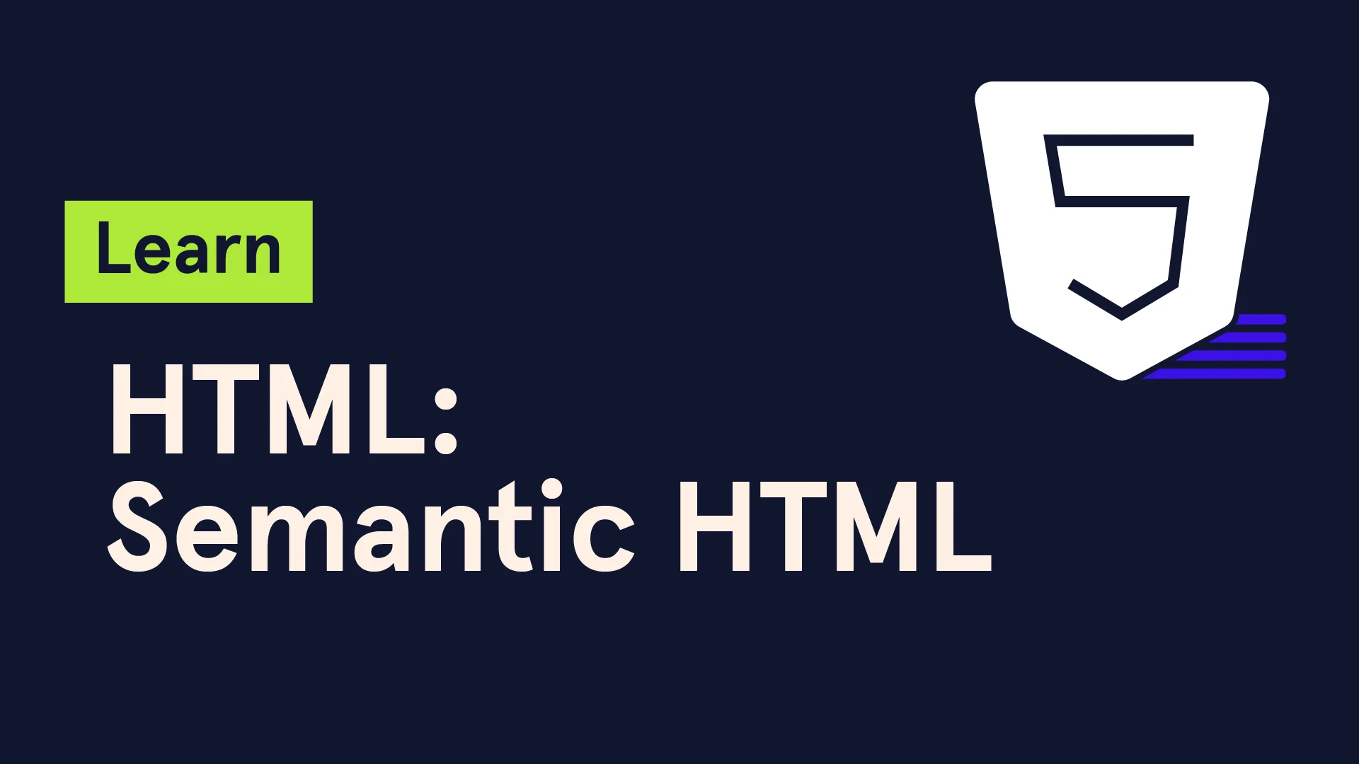 Semantik HTML